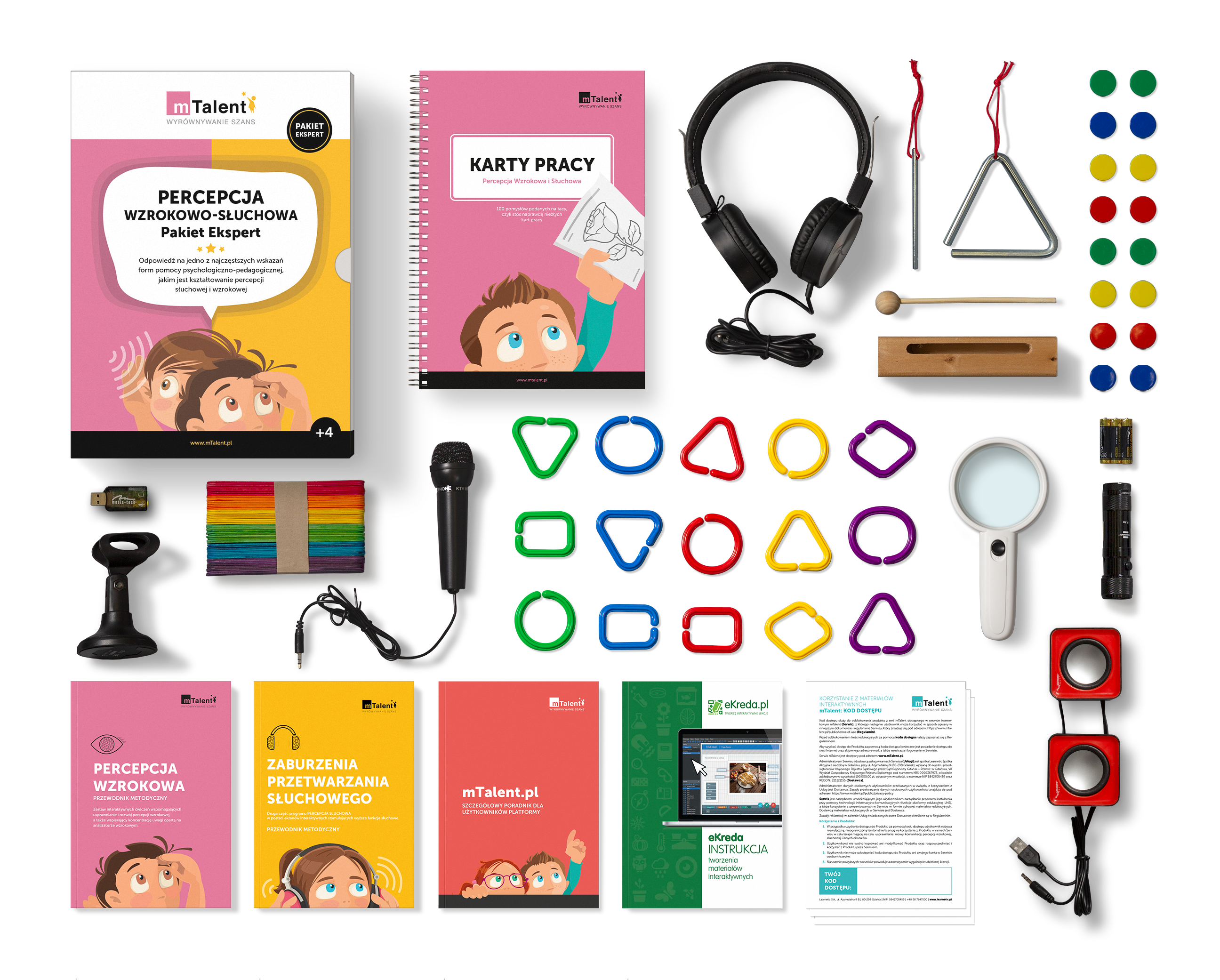 mTalent Percepcja wzrokowo-słuchowa. Pakiet Ekspert Percepcja-Ekspert_zawartosc