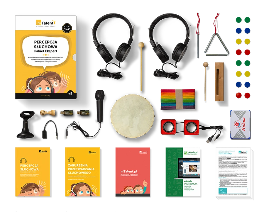 mTalent Percepcja słuchowa. Pakiet Ekspert Percepcja_sluch-Ekspert_zawartosc