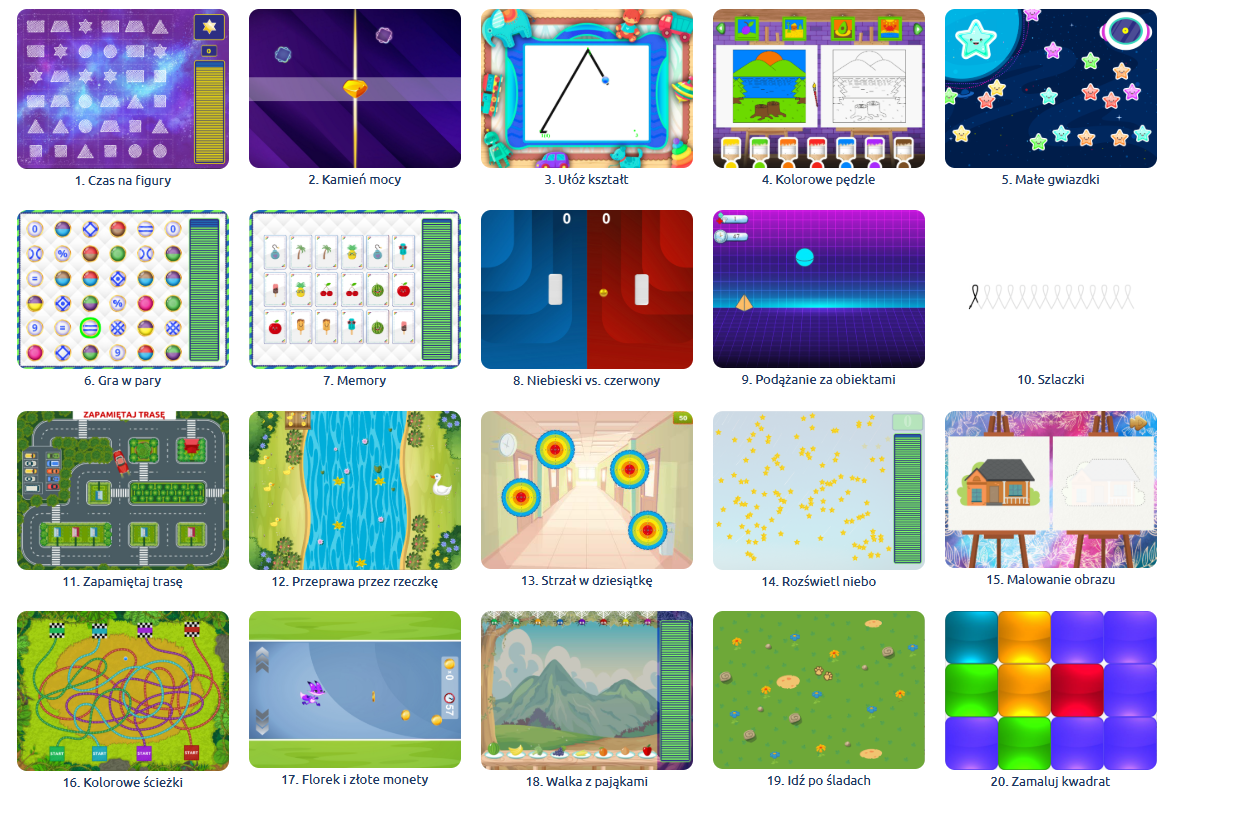 Pakiet Motoryka Mała ( 20 gier ) - FunFloor gry_motoryka