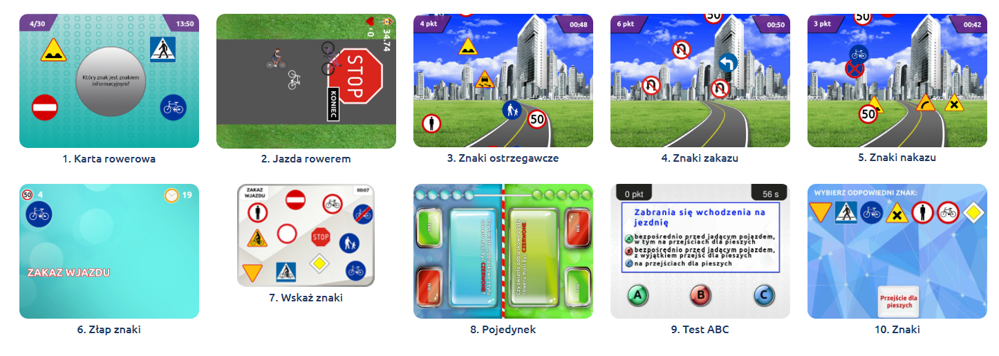 Pakiet Karta Rowerowa (10 gier) - FunFloor gry_pakiet_rower