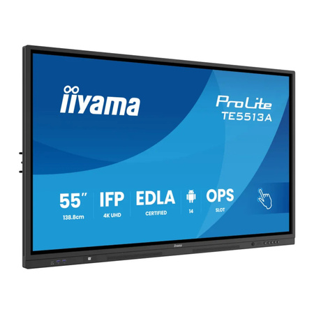 Monitor interaktywny iiyama 55" TE5513A-B1AG 4K UHD Google EDLA Android 14