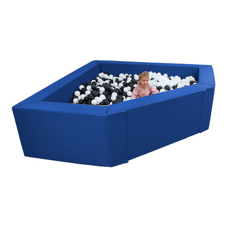 Basen narożny 2 x 2 m z ekoskóry z piłeczkami, wysokość 60 cm