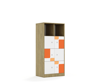 Regał Blox Pastel 70 4PP 6F1 706x466x1517
