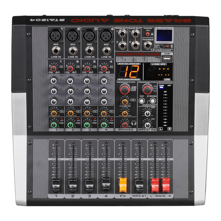 Powermikser 4 kanałowy Brass Tone Audio 2X200W BTA1204