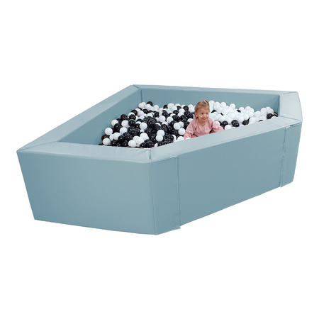 Basen narożny 2 x 2 m z ekoskóry z piłeczkami, wysokość 60 cm