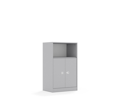 Regał Blox Base 70 3P 2F2 706x466x1165 korpus szary/2x front szary