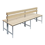 Ławka z oparciem podwójna deska