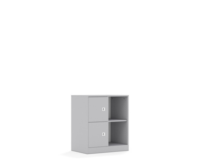 Regał Blox Base 70 2PP 2F1 706x466x813 korpus szary/2x front szary - wariant 5