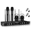 Mikrofony bezprzewodowe Shudder SDR2403 - 2 mikrofony nagłowne + 2 doręczne