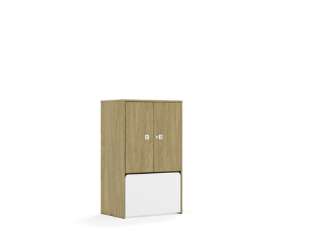 Regał Blox Base 70 3P 2F2 ze skrzynią 706x466x813 korpus dąb/2x front dąb