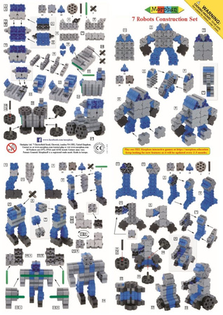 Morphun 7 Robotów 80 el. - Klocki konstrukcyjne