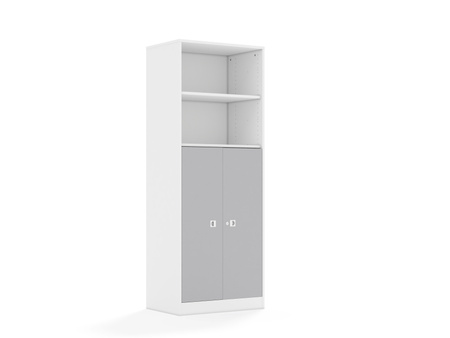 Szafa Blox Base 70 5P 2F3 706x466x1869 korpus biały/2x front szary