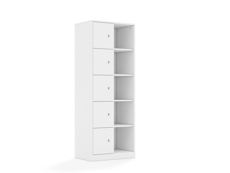 Regał Blox Base 70 5PP 5F1 706x466x1869 korpus biały/5x front biały - wariant 2