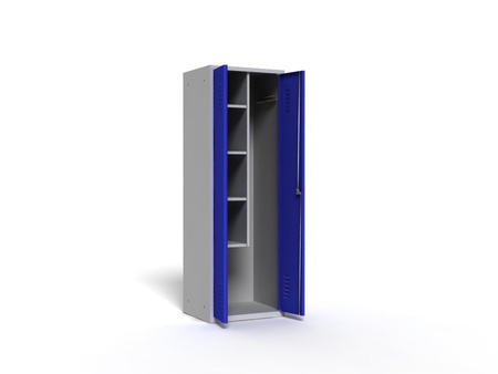 Szafa gospodarcza z przegrodą i półkami 600