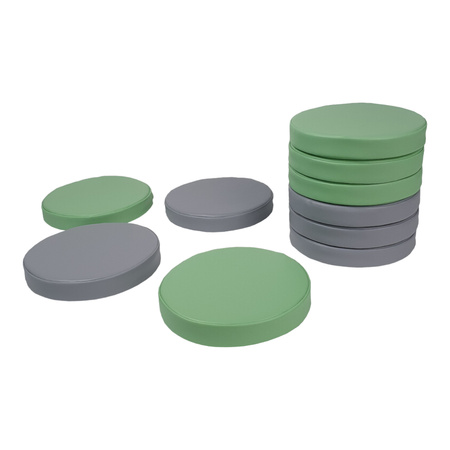 Zestaw klocków piankowych - Poduszki okrągłe pastele 10 szt.