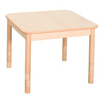 Stół przedszkolny Domino DK kwadratowy regulowana wysokość rozmiar 0-3