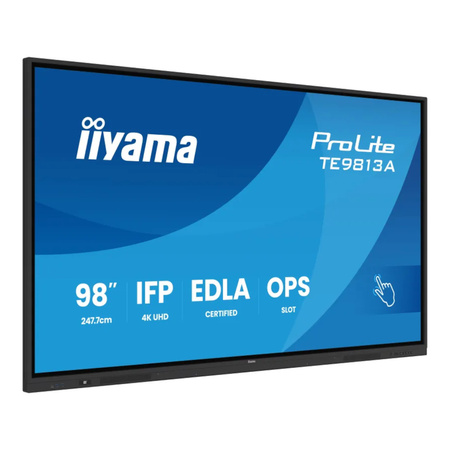 Monitor interaktywny iiyama 98" TE9813A-B1AG 4K UHD Google EDLA Android 14