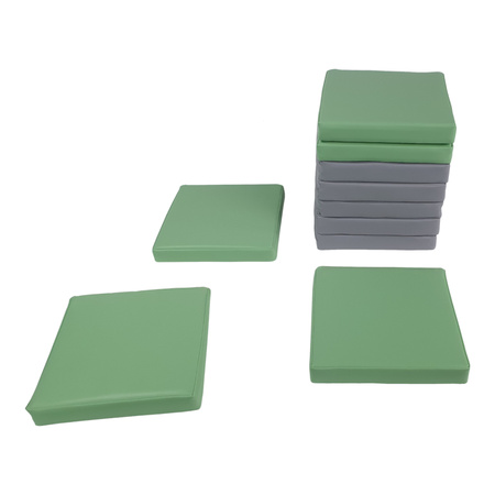 Zestaw klocków piankowych - Poduszki kwadratowe pastele 10 szt.