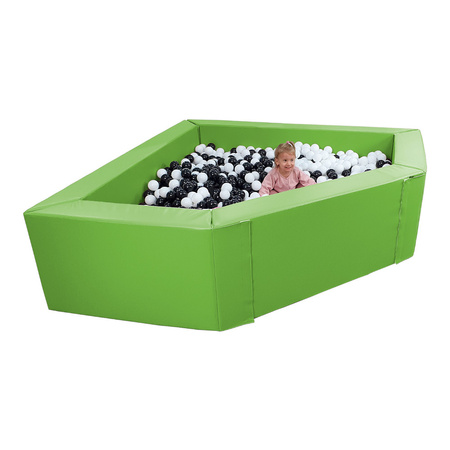 Basen narożny 2 x 2 m z ekoskóry z piłeczkami, wysokość 60 cm