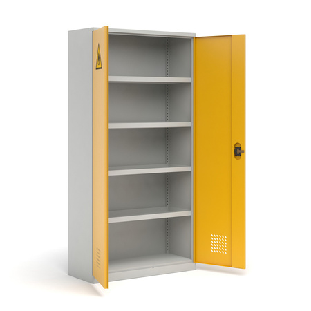 Szafa warsztatowa na chemikalia z półkami z blachy ocynkowanej wysoka