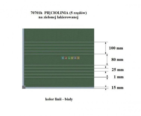 Tablica zielona ceramiczna magnetyczna z nadrukiem