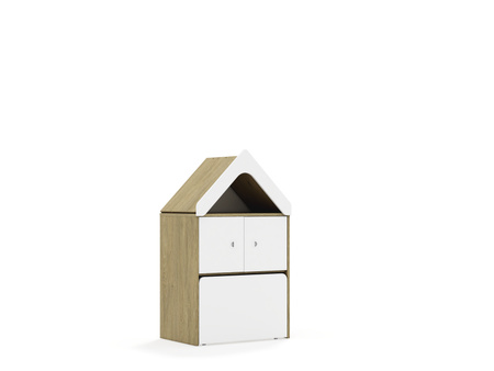 Regał Blox Base 70 2PP 2F1 ze skrzynią i daszkiem 706x466x1223