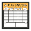 Tablica plan lekcji w ramie MDF- 5 sztuk