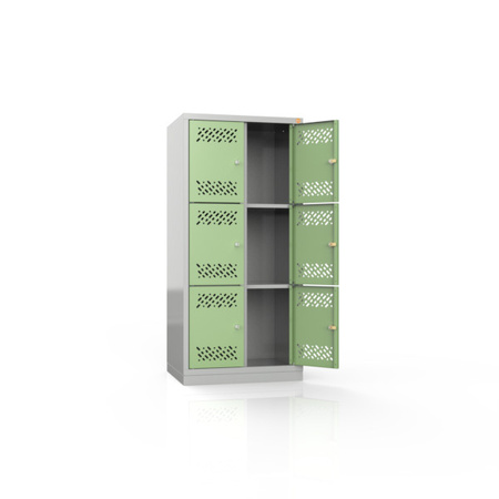 Szafka szkolna 6-drzwiowa, 2 kolumny