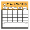 Tablica plan lekcji w ramie drewnianej - 5 sztuk