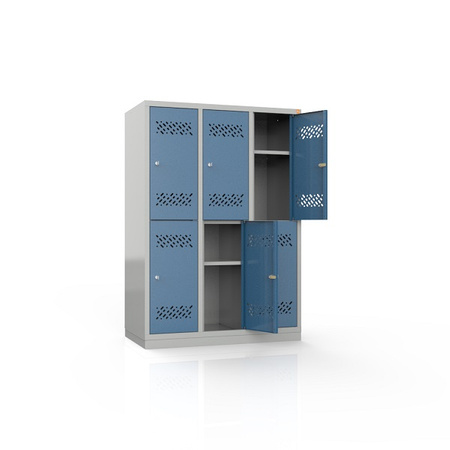 Szafa szkolna 6-drzwiowa, 3 kolumny