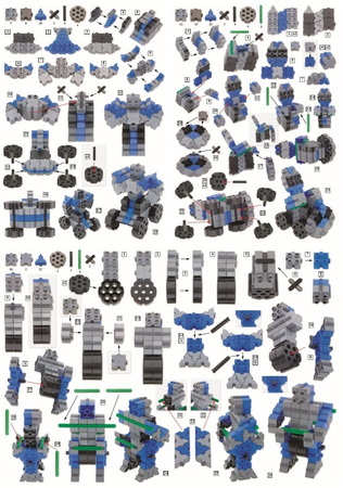 Morphun 7 Robotów 80 el. - Klocki konstrukcyjne