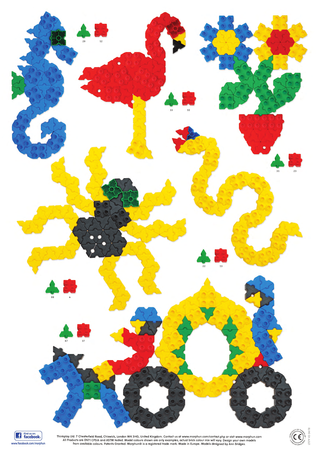 Morphun 24 Zwierzątka 252 el. - Klocki konstrukcyjne