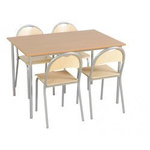 ZESTAW STÓŁ PROSTOKĄTNY 1200X800 + 4 KRZESŁA PAWEŁ