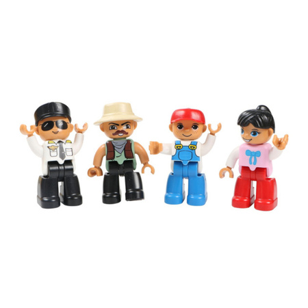 Klocki magnetyczne konstrukcyjne dla dzieci - Duże Ludziki 4 sztuki