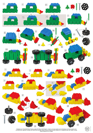 Mega Zestaw klocków konstrukcyjnych Morphun Starter 1200 el.