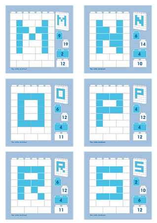 Klocki edukacyjne Little Architect - Litery i Cyfry 630 el.