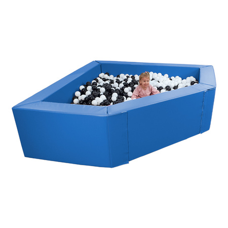 Basen narożny 2 x 2 m z ekoskóry z piłeczkami, wysokość 60 cm