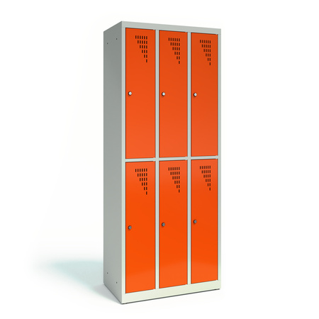 Szafka przedszkolno- szkolna 6- skrytkowa 3- kolumnowa SLIM