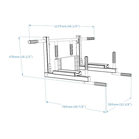 Drążek do podciągania w domu – poręcze do ćwiczeń BenchK D8 2w1