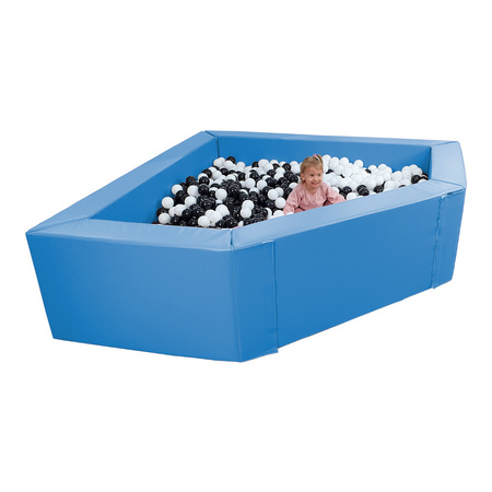 Basen narożny 2 x 2 m z ekoskóry z piłeczkami, wysokość 60 cm