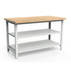Stół warsztatowy 2-modułowy z dwoma półkami W-P2