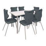 Zestaw 1x Stół CLASSIC Prostokąt 120cm + 6x krzesło CLASSIC