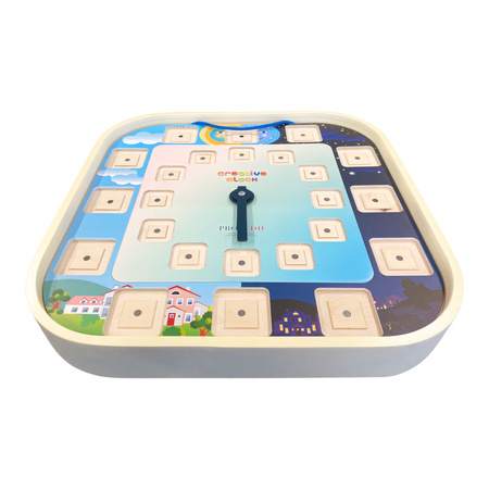 Creative Clock w zestawie z grą "Zwierzeta dnia i nocy"