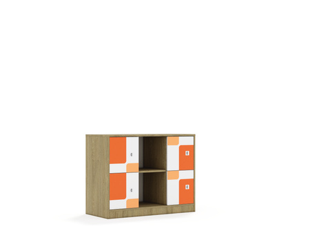 Regał Blox Pastel 110 2PP 4F1 1049x466x813 