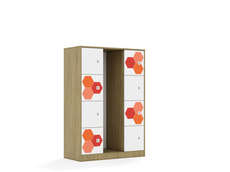 Regał na pojemniki Blox Hex 110 4PG 8F1 1049x466x1517 