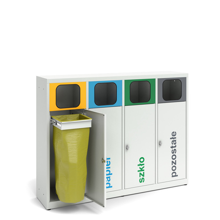 Pojemnik do segregacji odpadów 4- komorowy PD_3W_1P