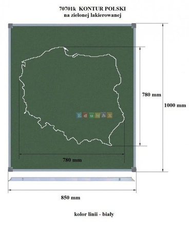 Tablica zielona lakierowana magnetyczna z nadrukiem
