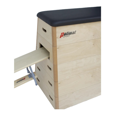 Ławka gimnastyczna z nogami metalowymi i kółkami