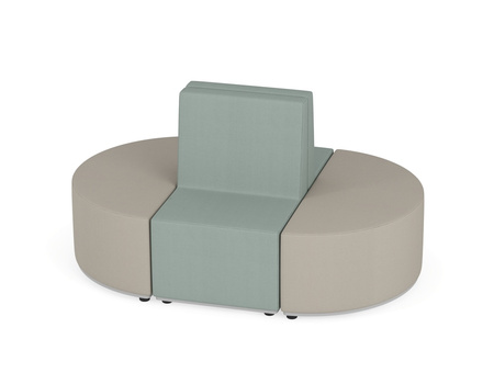 Zestaw puf Tobo 1 beżowy/zielony, rozmiar 3