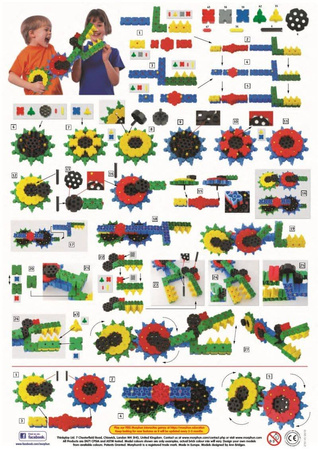 Morphun Krokodyle i koła zębate 251 el. - Klocki konstrukcyjne